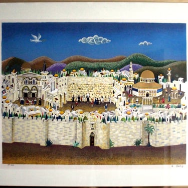 Vintage Heinz Seelig Western Wall Hand Signed Serigraph 139/300 Framed 