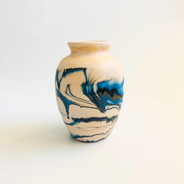 Blue Nemadji Pottery Vase 