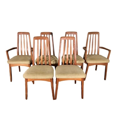Set of 6 Mid Century Dining Teak Dining Chairs by Svegards Markaryd 