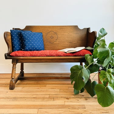 Carmella's Wooden Bench with Cushion