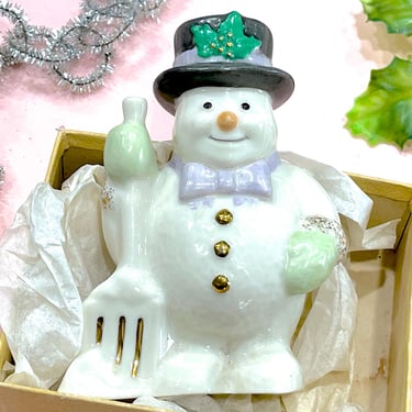 VINTAGE: Lenox Snowman Salt Pepper Shaker - Lenox China - Replacement 