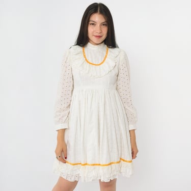 retro babydoll dress Vintage 50s Babydoll White and Blue Slip Dress – Call Me The Breeze