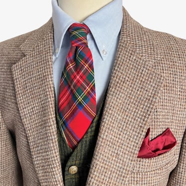 Vintage HARRIS TWEED Wool Sport Coat ~ 42 Regular ~ jacket / blazer ~ Preppy / Ivy Style / Trad ~ 