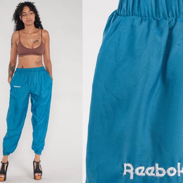 Reebok Track Pants 90s Blue Jogging Track Suit Streetwear Nylon Shop Exile Tucson AZ