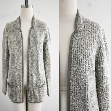 1980s Greige Textured Sweater Coat 