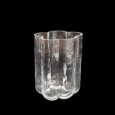 Vintage Scandinavian Art Glass Modernist Vase 6