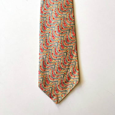 Vintage Liberty of London Centennial Collection Wide Cotton Floral Necktie 