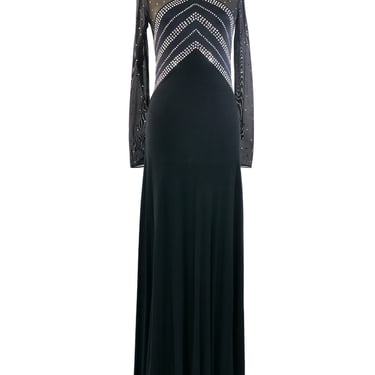 Giorgio di Sant'Angelo Rhinestone Accented Jersey Gown