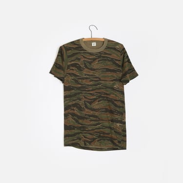 Vintage 80s Jungle Tiger Stripe Camo T-Shirt 