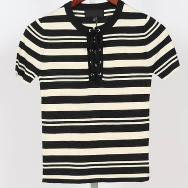 Oaklyn Sweater - Black/Ivory Stripe