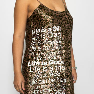Sweet D x BRZ - "Life is a Gift" Leopard Slip Dress