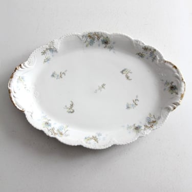antique Haviland Limoges floral platter 
