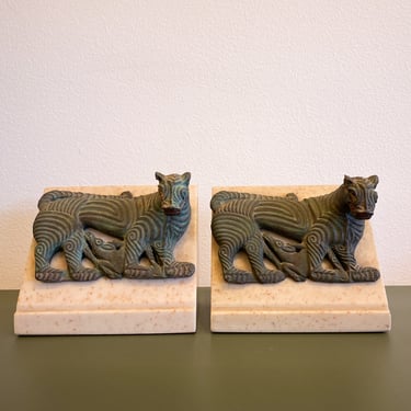 Vintage Tiger Bookends