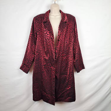 Vintage Y2K / 90s Red Cheetah Print Jacket 