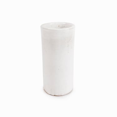 Crate & Barrel Ceramic Vase Cylinder 4010 Vintage 