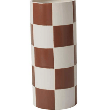 Terracotta Checkerboard Pot Tall