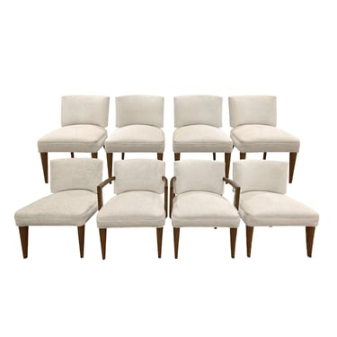 Gilbert Rohde Elegant Set of 8 Newly Upholstered Dining Chairs 1940s