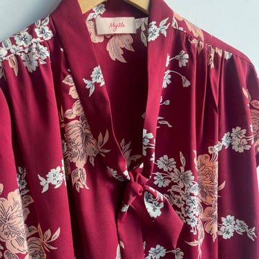 Myrtle Faye Blouse - Burgundy Blossom