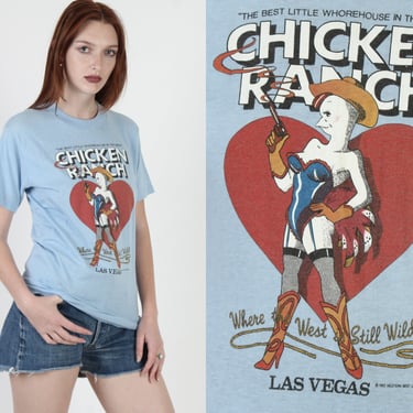 Best Little Whorehouse In The West T Shirt / 1982 Las Vegas Chicken Ranch Tee / 80s Mens Womens Brothel 50 50 T Shirt L 