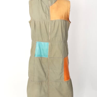 Fendi Leather Patchwork Dress