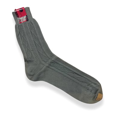 New w/ Tags ~ Vintage 1930s/1940s SUPERSPUN Mens' Hosiery Dress Socks ~ Durene Mercerized Cotton ~ Art Deco ~ Deadstock / NOS 