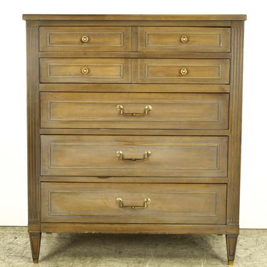 United Furniture Corp. Pine 5 Drawer Highboy Dresser