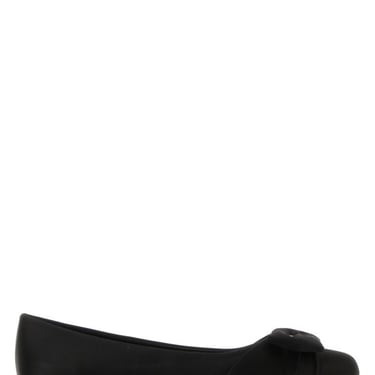 Salvatore Ferragamo Woman Black Satin Varina Ballerinas