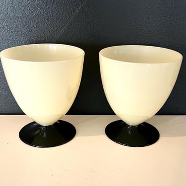RARE! Art Deco Hand-Blown Water Goblets - Steuben SIGNED! Set of 2 