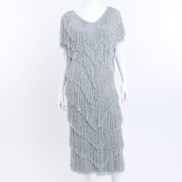 Chevron Fringe Knit Dress
