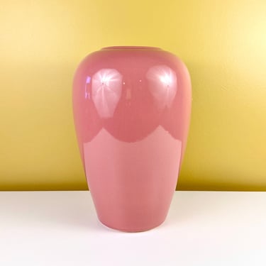 Solid Pink Heavy Ceramic Vase 