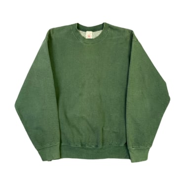 (M) Vintage Forest Green Munsing Wear Super Cotton Crewneck 031122 JF