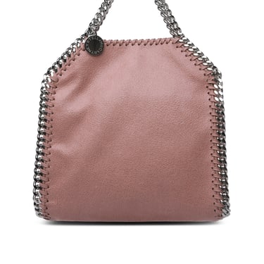 Stella Mccartney Donna Tiny 'Falabella' Tote Bag In Pink Recycled Polyester Blend