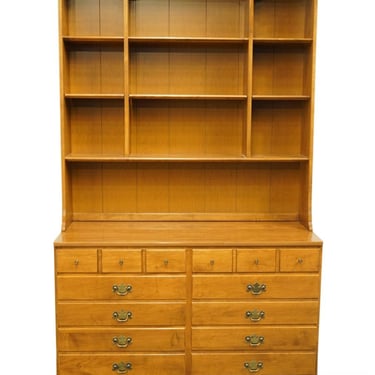 ETHAN ALLEN Heirloom Nutmeg Maple CRP Custom Room Plan 48" Double Dresser w. Bookcase Hutch 10-4076 