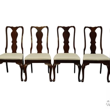 Set of 6 HIGH END VINTAGE Solid Cherry Traditional Queen Anne Style Dining Chairs 