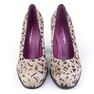 Emmanuel Ungaro 1990's Leopard-Print Pumps, 8  New/Old