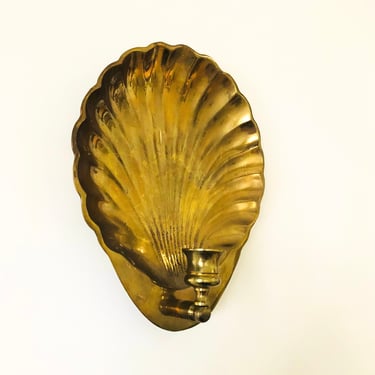 Brass Shell Wall Candle Holder 