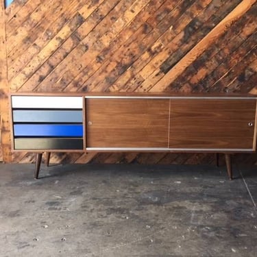 Mid Century Style Custom Walnut Credenza - Made to Order - Size change? Let me know! 