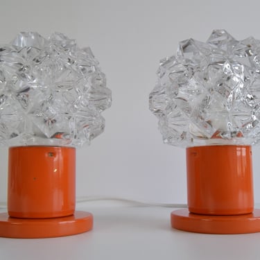 A pair of table or wall lamps from the middle of the century/ Kamenický Šenov, 1970,'s. 