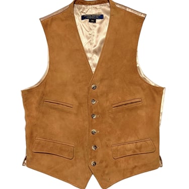 Vintage 1970s BROOKS BROTHERS Suede Waistcoat ~ size 38 ~ Leather Vest ~ Hunting / Work Wear / Outdoor ~ Preppy / Ivy / Trad 