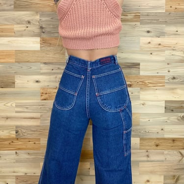 70's Vintage Brittania High Rise Utility Jeans / Size 24 25 