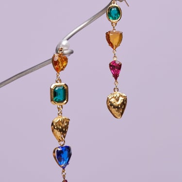 HTT x BRZ - Multicolor Asymmetrical Dangle Earrings