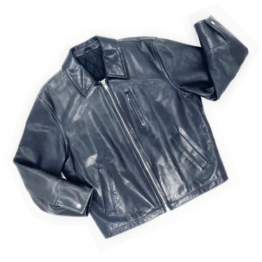Comme des Garcons Homme F/W 1992 black leather jacket