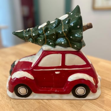 Red Bug with Tree Cookie Jar 