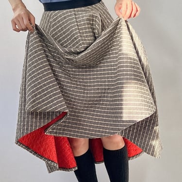 50s B.Altman Quilted Skirt | sz 0 