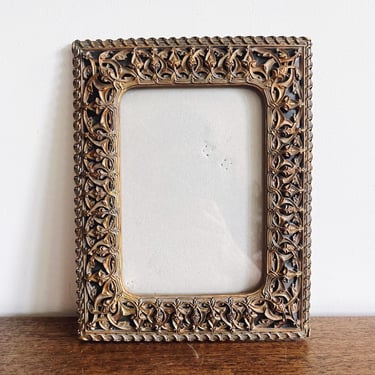 Vintage Ornate Brass Frame - 5” x 7” Photo 