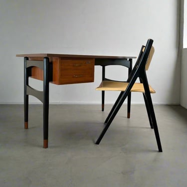 Danish Teak Desk & Chair by J. Ingvard Jensen - #A1685