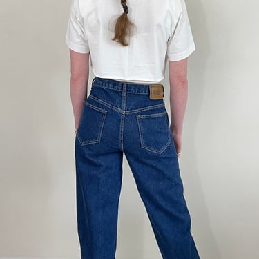 vintage 90s Calvin Klein medium dark wash American designer jeans made USA | size 27 x 32