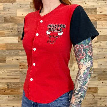 Vintage Chicago Bulls Button Front T Shirt 
