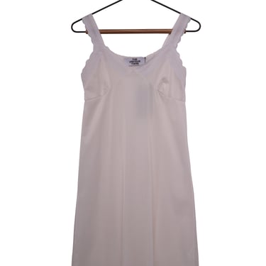 White Lace Trim Slip Dress