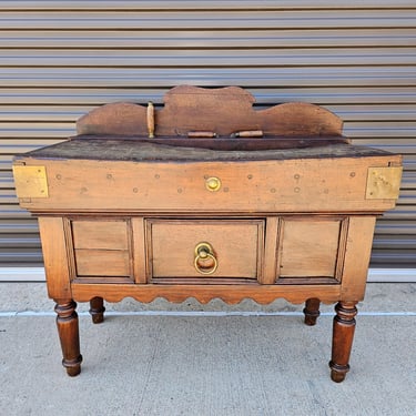 Antique French Butcher Block 